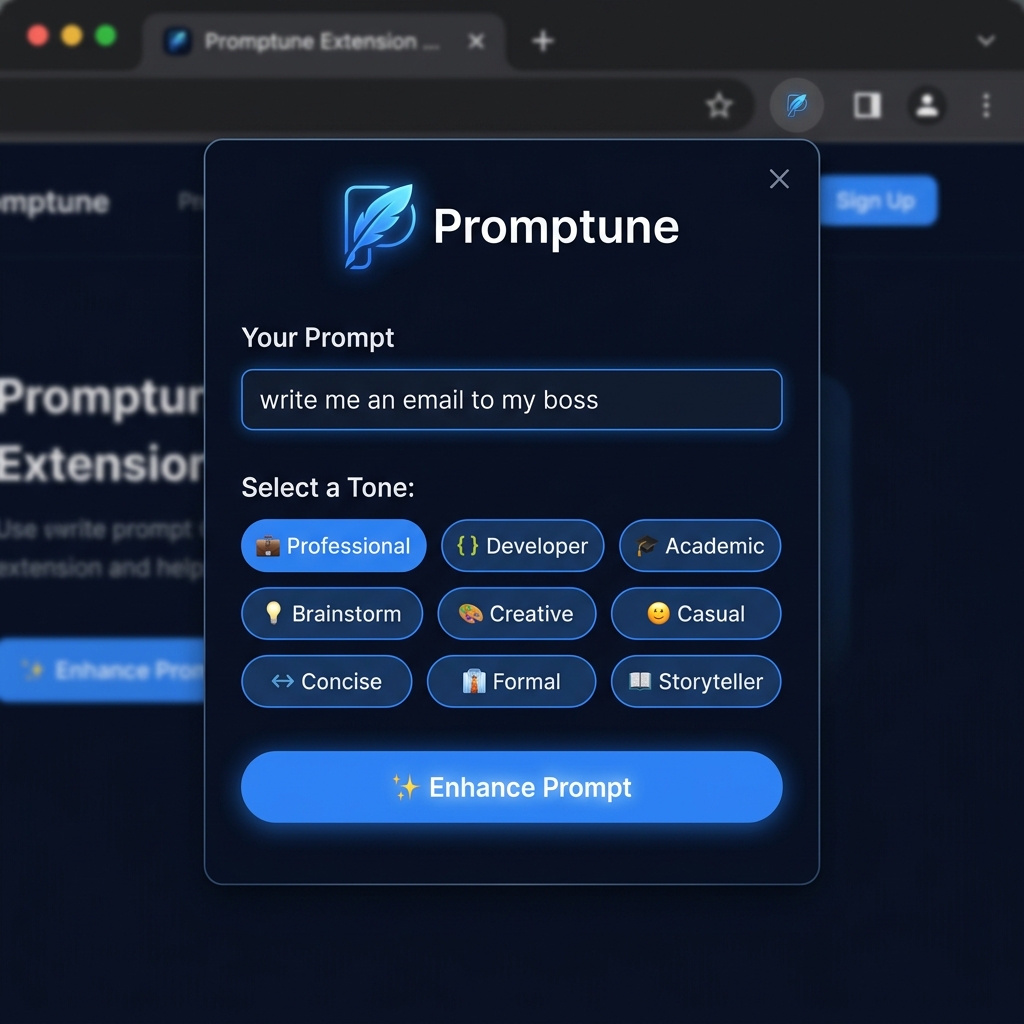 Promptune Extension UI
